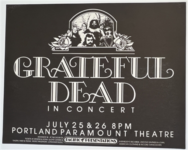 1972-OP-1 Grateful Dead Poster- Paramount Theater- AOR Graded 8.0- Very Scarce!