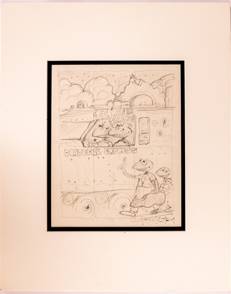 1997 Grateful Dead Terrapin Station UNIQUE Artwork Created and Signed by Stanley Mouse -1/1!