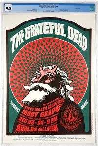 1966 FD-40 OP-1 Grateful Dead " Hippie Satanic Santa" Poster -Avalon Ballroom - CGC Graded 9.8 -CLASSIC DEAD ISSUE!