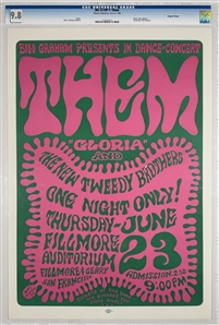 1966 BG-12 OP-1 Van Morrison / Them Fillmore Auditorium Poster -CGC Graded 9.8 - KING AUTHENTICATED!