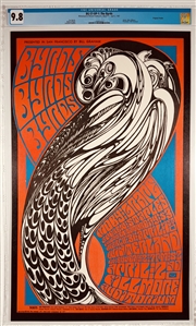 1967 BG-57 OP-1 The Byrds Fillmore Auditorium Poster -CGC Graded 9.8 -UNDERVALUED GEM!