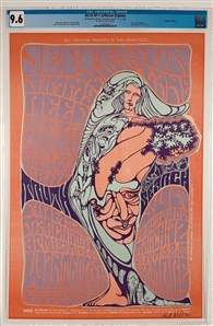 1967 BG-54 OP-1 Jefferson Airplane Poster -Winterland & Fillmore - CGC Graded 9.6 - SIGNED WILSON