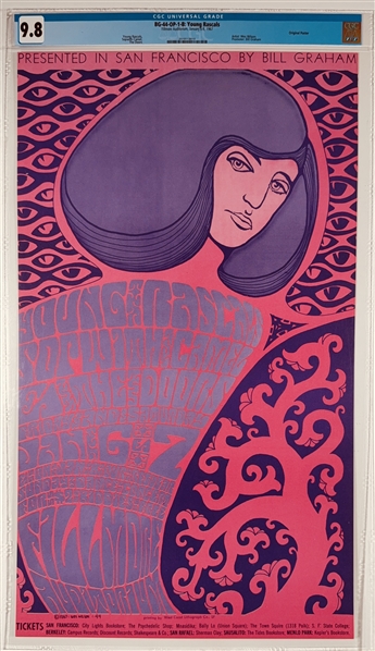 1967 BG-44 OP-1 The Doors Fillmore Auditorium Poster - CGC Graded 9.8