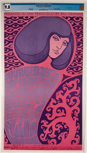 1967 BG-44 OP-1 The Doors Fillmore Auditorium Poster - CGC Graded 9.8
